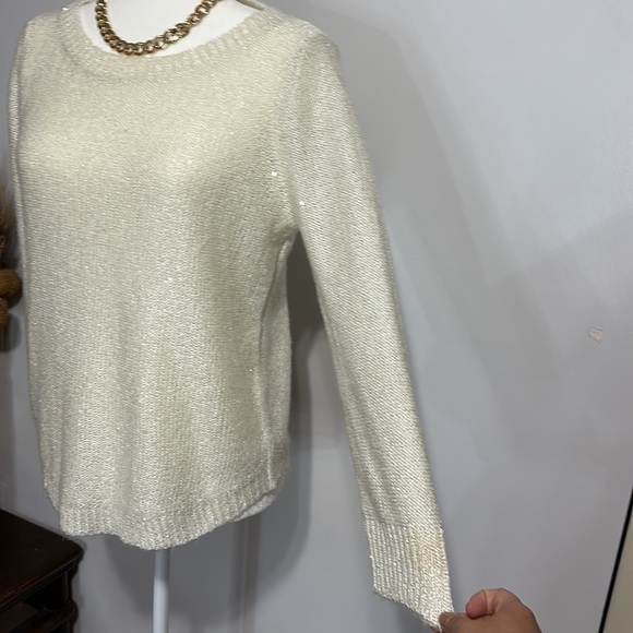 ANNE KLEIN WOMEN’S SEQUINNED KNITTED SWEATER - Picture 6 of 10